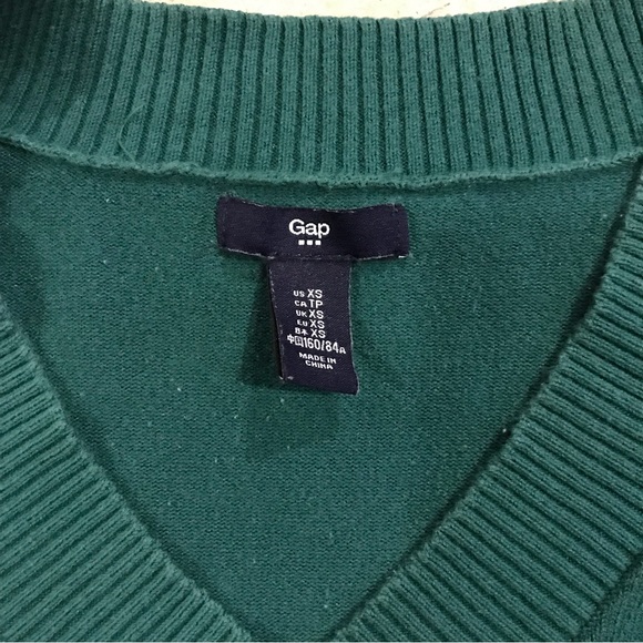 Gap Green Vneck Sweater size XS - Picture 5 of 5